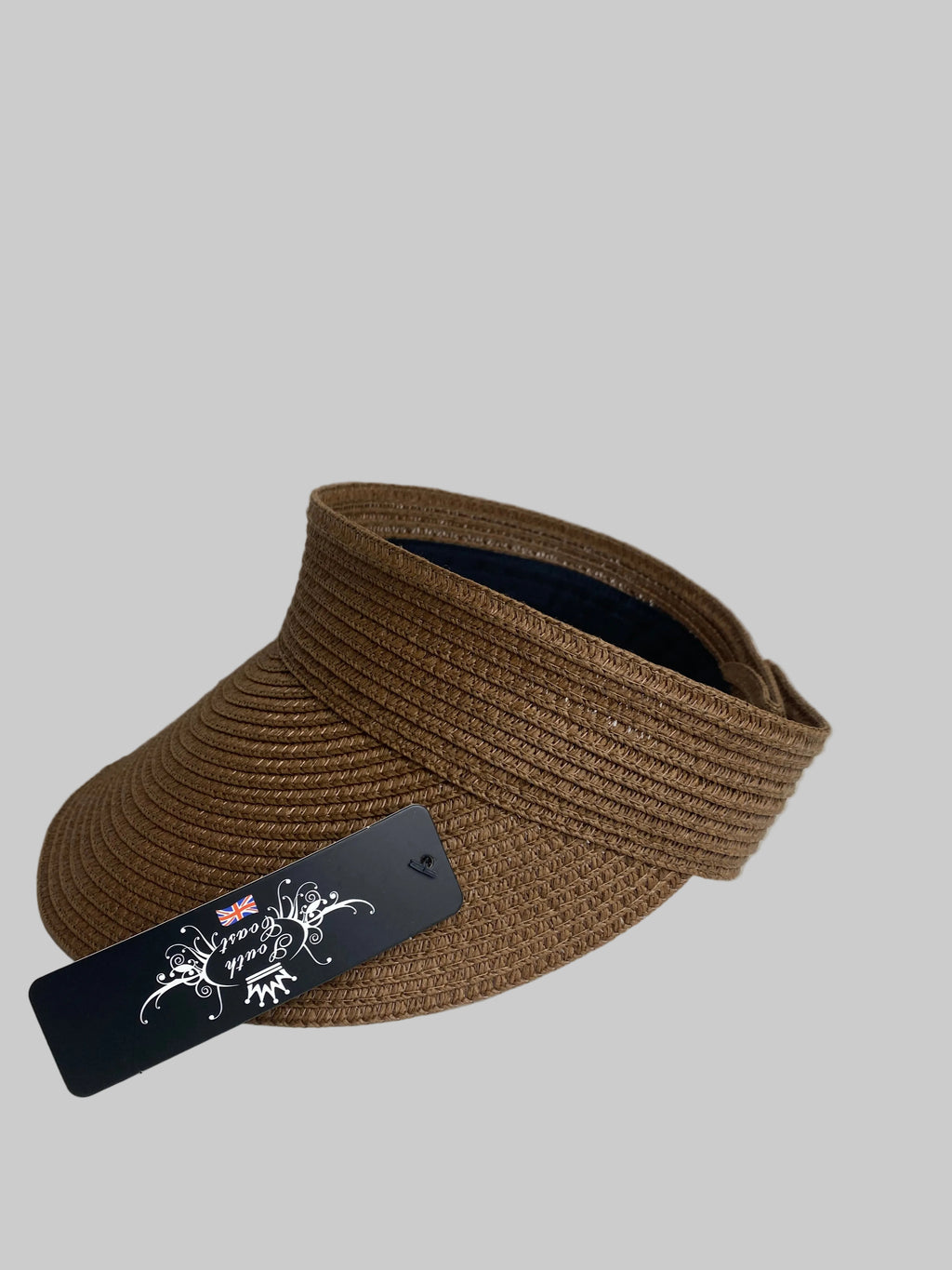 Brown Womans Straw Sun Visor