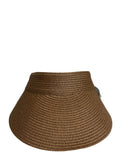 Brown Womans Straw Sun Visor