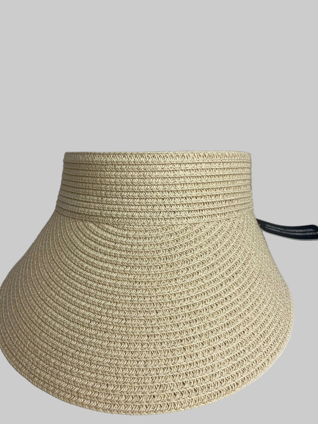 Woman's Beige Straw Sun Visor