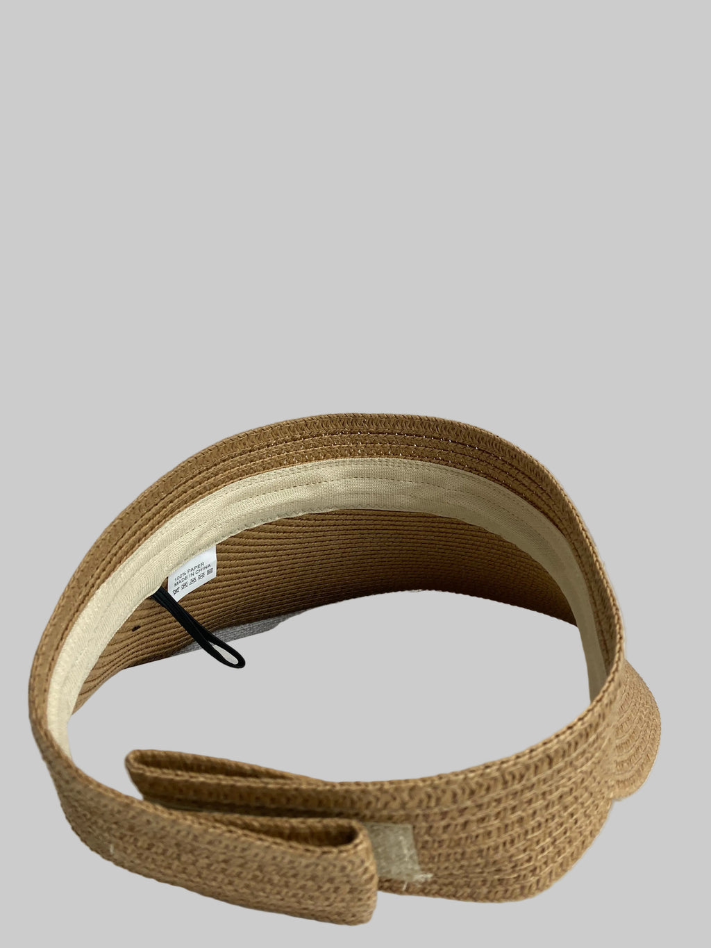 Woman's Tan Straw Sun Visor