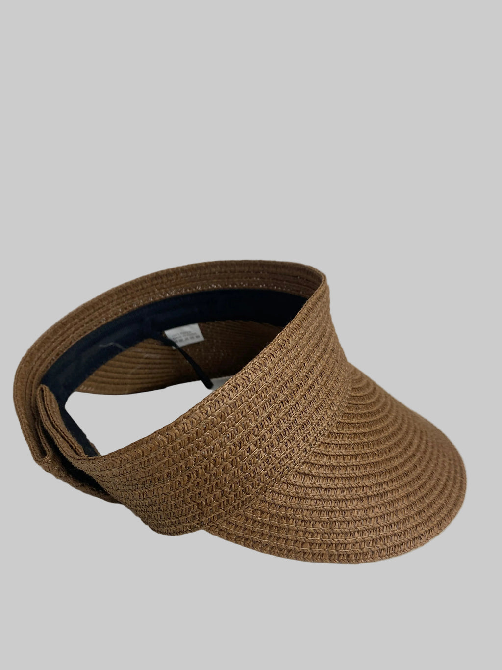 Brown Womans Straw Sun Visor