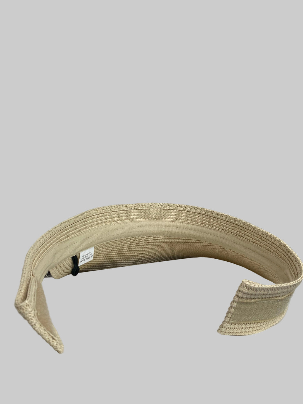 Woman's Beige Straw Sun Visor