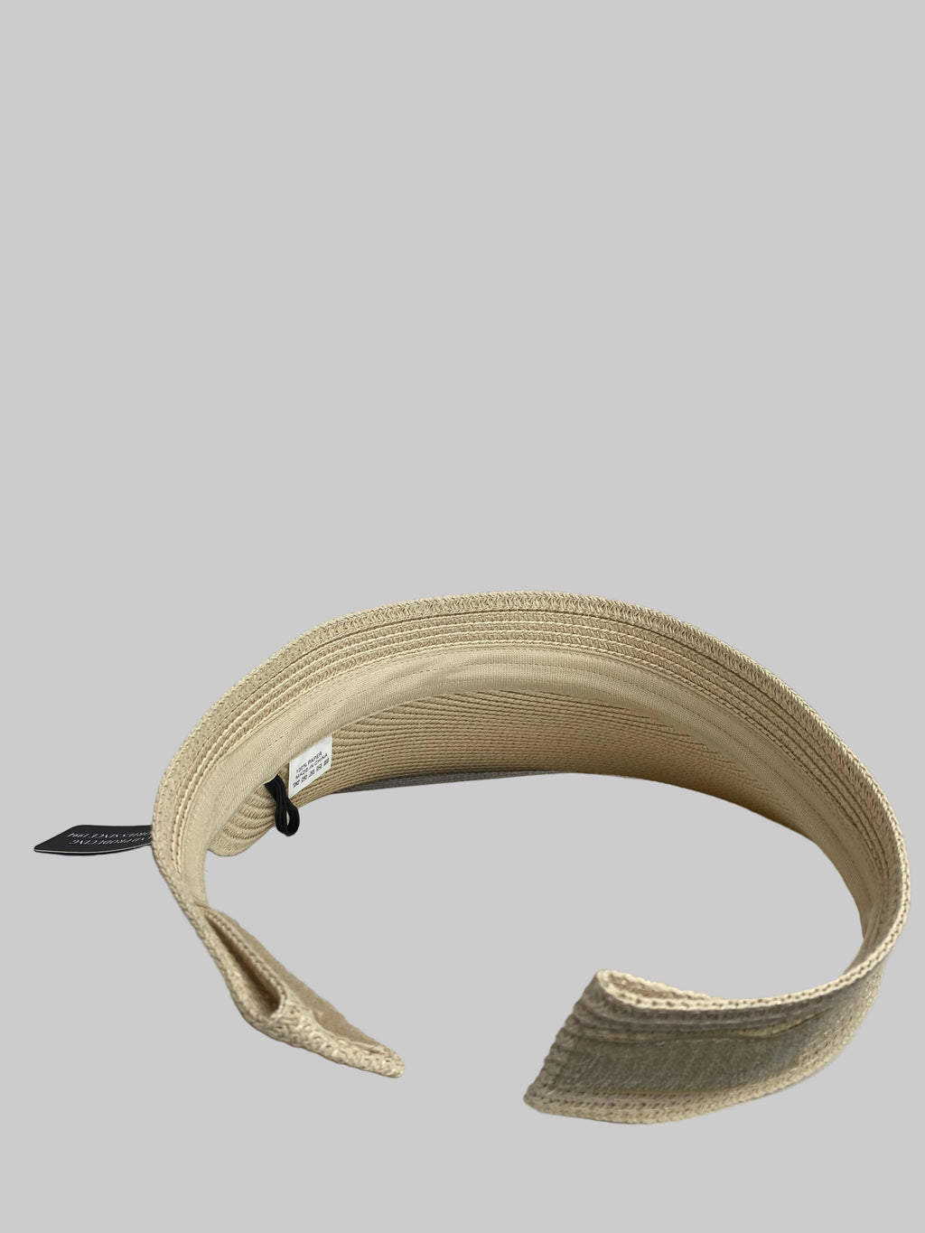 Woman's Beige Straw Sun Visor