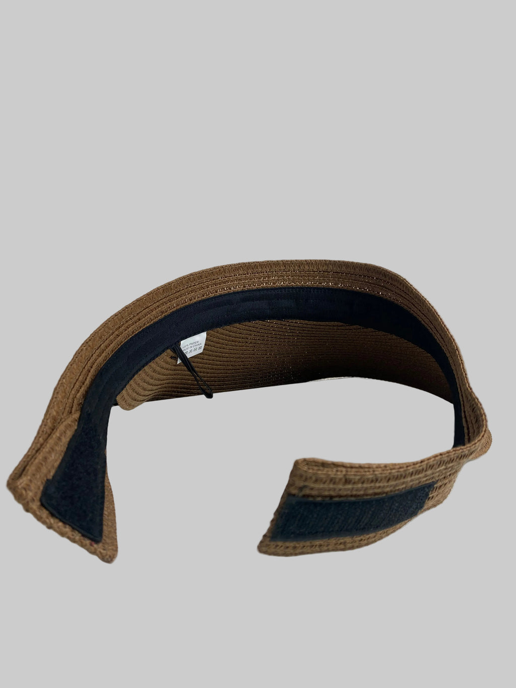 Brown Womans Straw Sun Visor