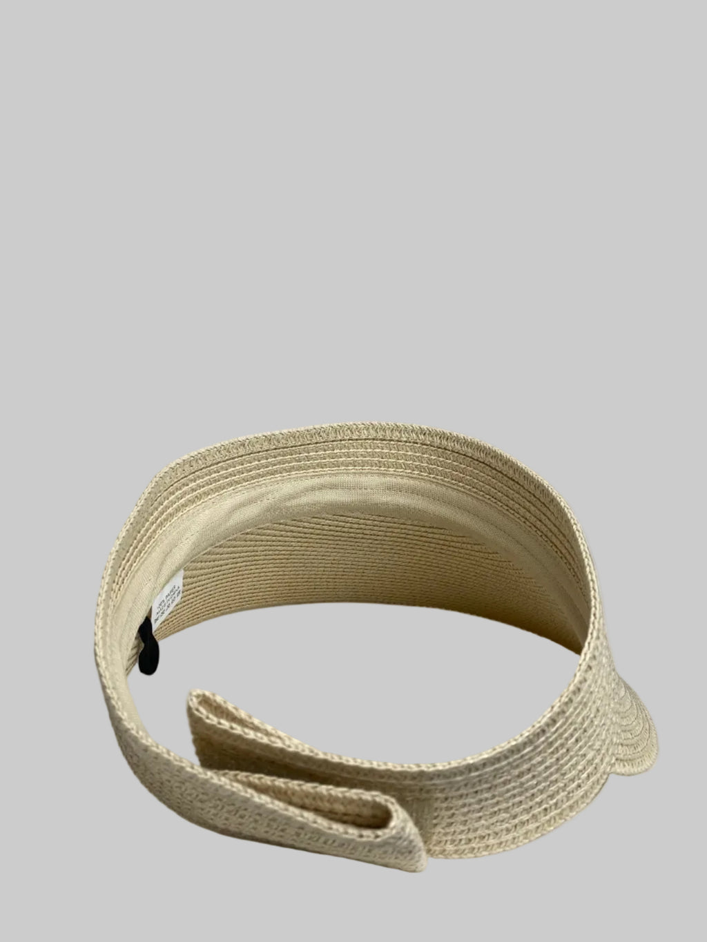 Woman's Beige Straw Sun Visor