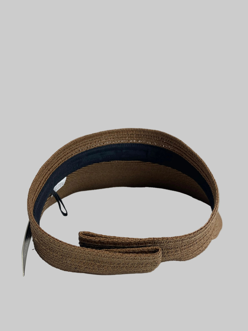 Brown Womans Straw Sun Visor